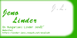 jeno linder business card